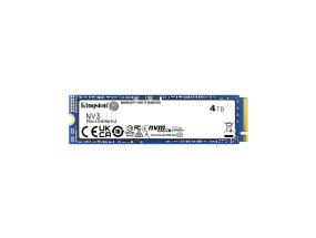 SSD KINGSTON NV3 4TB M.2 PCIE 3D NAND Kirjoitusnopeus 5000 Mt/s Lukunopeus 6000 Mt/s MTBF...