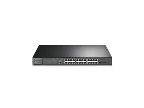 Kytkin TP-LINK Omada TL-SG3428XMP Tyyppi L2+ teline 4xSFP+ 1xKonsoli 1 PoE+ portit 24 384 wattia TL...