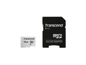 MUISTI MICRO SDHC 16 Gt W/ADAP/C10 TS16GUSD300S-A TRANSCEND