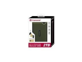 Väline kõvaketas HDD TRANSCEND StoreJet 2TB USB 3.0 Väri Vihreä TS2TSJ25M3G