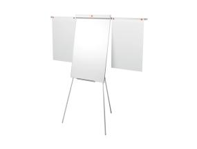 NOBO Impression Pro -valkotaulu kolmella jalalla 67x1100mm lisäkiskoilla