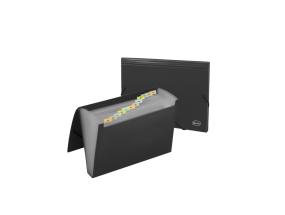 Lõõtsmapp A4 12-osaline nurgakummiga must FOROFIS