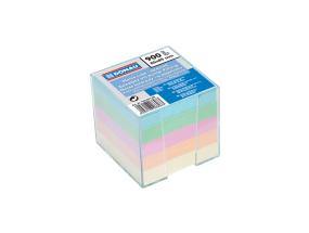 Muistilehtiö DONAU 85x85mm muovikupissa ilman liimaa pastelli 750 arkkia