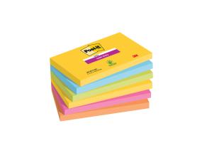 Muistiinpanopaperi 76x127mm POST-IT Super Sticky Carnival 6x90 arkkia
