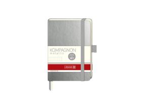 Muistilappu A6 Kompagnon Metallic spot insertti kuminen kahva 96 sivua hopeanvärinen