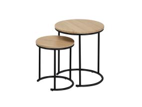 Sivupöytä ELTO D44,5xK50cm, D34,5xK40cm, laminaattilevy, teräsjalat