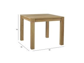 Ruokapöytä CHICAGO NEW 90x90xH76cm, MDF tammiviilulla