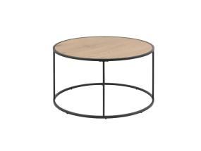 Sohvapöytä SEAFORD D80xH45cm, tammi, MDF, metalli