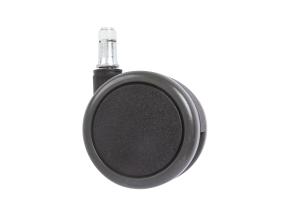 Tuolipyörät, 5 kpl, D65mm, jarrulla, musta, tappi 11mm, yleiskäyttöinen, kumia