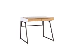 Työpöytä STUDY 90x60xH76cm, tammi, melamiinilevy, metalli