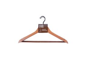 Vaatetanko 3kpl/setti, 45x22x1cm, puu, tummanruskea