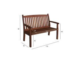 Penkki WINDSOR 116x64xH95cm, Meranti