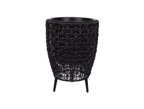 Kukkaruukku WICKER 38x38xH54cm, musta