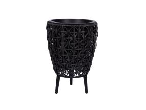 Kukkaruukku WICKER 28x28xH42cm, musta