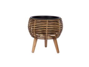 Kukkaruukku WICKER 28x28xH28cm, vaaleanruskea