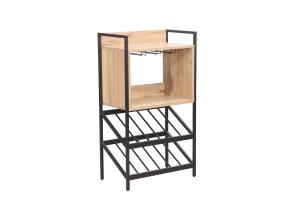 Viiniteline HANNES 51x30xH90cm, maalaismainen melamiinipintainen