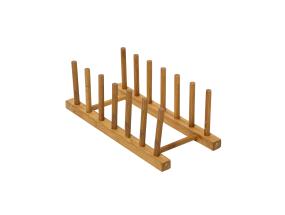 Lautasteline BAMBOO HOME, 6-vipuinen, 28x13x10cm, bambu