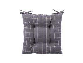 Tuolityyny LINEN 40x40cm, harmaa neliö, 100% pellavaa, kangas 120