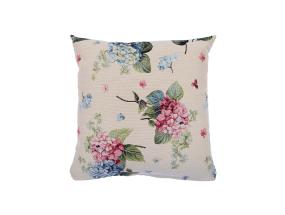 Tyyny HOLLY 45x45cm, vetoketjullinen, hortensioita, kangas 50% puuvillaa, 50% polyesteriä, kangas 795