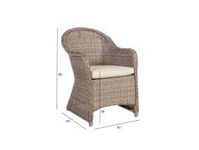 Tuoli TOSCANA beeþ, 60x69xH86cm, alumiini, polyesterikangas