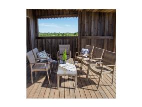 Sivupöytä WICKER 50x50xH45cm, cappuccino