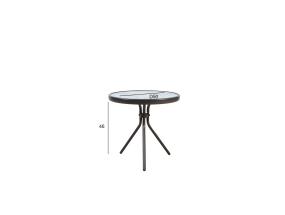 Pöytä DUBLIN D50xH46cm, tummanruskea