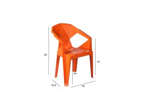 Työkalu MUZE 56x50,6xH80cm, oranssi muovi