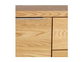 Lipasto LISBON 2-ovinen ja 3-laatikkoinen 180x45xH82cm, materiaali: luonnon tammiviilutettu kalustelevy