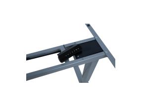 Pöydänjalka ERGO OPTIMAL 2 moottorilla, hopeanharmaa