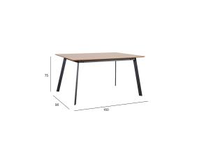 Ruokapöytä HELENA 160x90xH75cm, tammi
