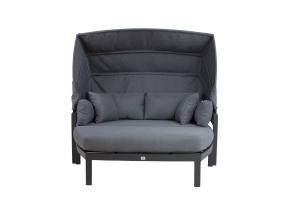 Sohva TOMSON katos, tummanharmaa, 182x82xH72,5cm, alumiini