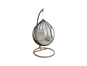 Riipputuoli DROPLET musta 120x120xH200cm, alumiinirunko, muovipunos