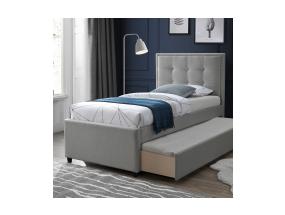 OSWALDO sänky 90x200cm, ilman patjaa, platinanharmaa