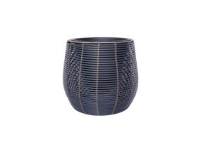 Kukkaruukku WICKER D45xH40cm, musta/ruskea