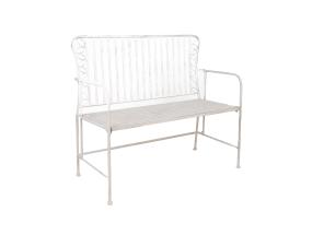 Penkki JASMINE 103x50xH93cm, antiikkivalkoinen metalli