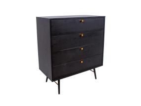 Lipasto LUXEMBURG 80x40xH90cm, musta melamiini