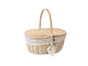 Piknik-kori WILLI TASSEL 40x32xH17/40cm