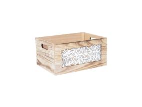 Puulaatikko KASEKE 36x26x18cm, luonnonvalkoinen