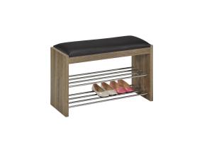 Kenkäteline-penkki BENO 79,5x30xH50cm, tumma tammi