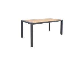 Pöytä TAMPERE 160x80xH75cm, tiikki, alumiini
