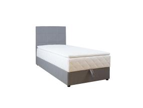 Mannermainen sänky LEVI 90x200cm, patjalla, harmaa