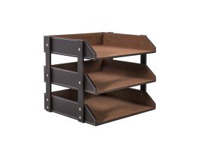 Asiakirjahylly WALTER 28x35xH27cm, ruskea, keinonahkaa