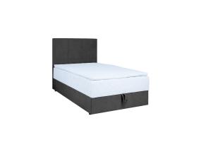 Mannermainen sänky LEVI 90x200cm, patjalla, tummanharmaa, 93x210xH114,5cm