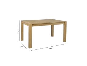 Ruokapöytä CHICAGO NEW 140x90xH76cm, tammi