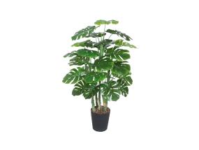 Keinotekoinen puu MONSTERA, K120cm, 5 runkoa, musta ruukku