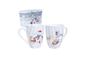 Mukit MIA SNOW 2kpl H10,5cm 340ml, lahjapakkaus