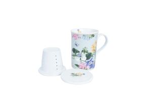 Muki MIA FLORA H10,5cm 300ml siivilällä lahjapakkauksessa