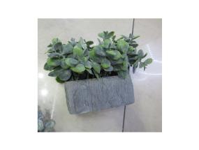 Keinotekoinen kasvi GREENLAND ruukussa, harmaa kivi