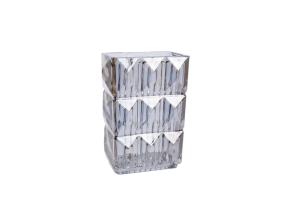 Maljakko AVRIL 13x8xH19cm, hopeanvärinen