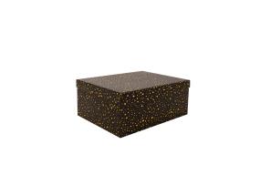 Pahvilaatikko DIANA-7 kannella 25x18xH10,5cm, musta, kultaiset täplät